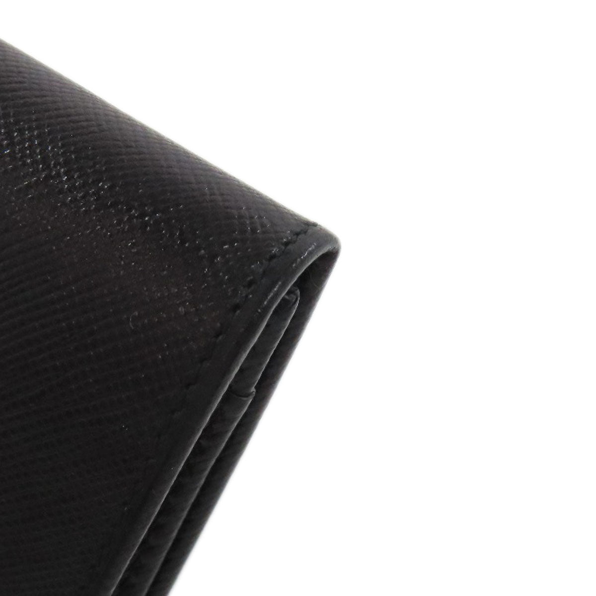 PRADA M504A Business Card Holder LogoHardware Card Case Safiano Ladies [Used]