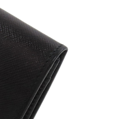PRADA M504A Business Card Holder LogoHardware Card Case Safiano Ladies [Used]
