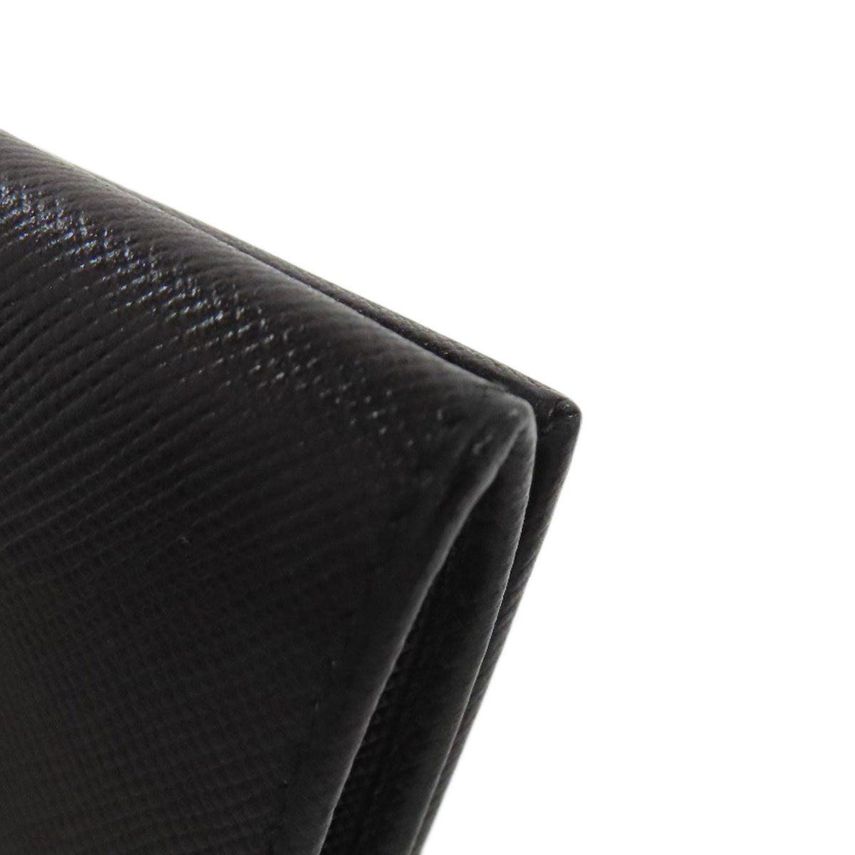 PRADA M504A Business Card Holder LogoHardware Card Case Safiano Ladies [Used]
