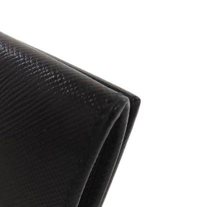 PRADA M504A Business Card Holder LogoHardware Card Case Safiano Ladies [Used]