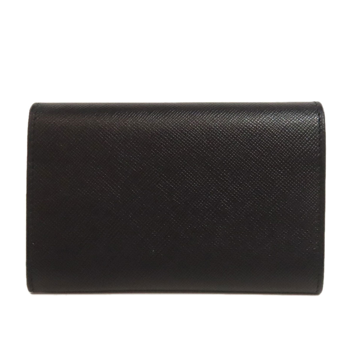 PRADA M504A Business Card Holder LogoHardware Card Case Safiano Ladies [Used]