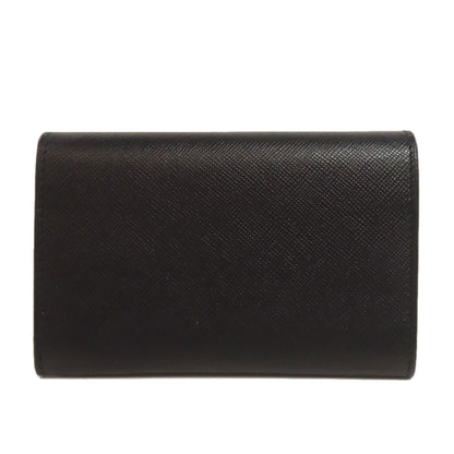 PRADA M504A Business Card Holder LogoHardware Card Case Safiano Ladies [Used]