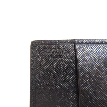 PRADA M504A Business Card Holder LogoHardware Card Case Safiano Ladies [Used]