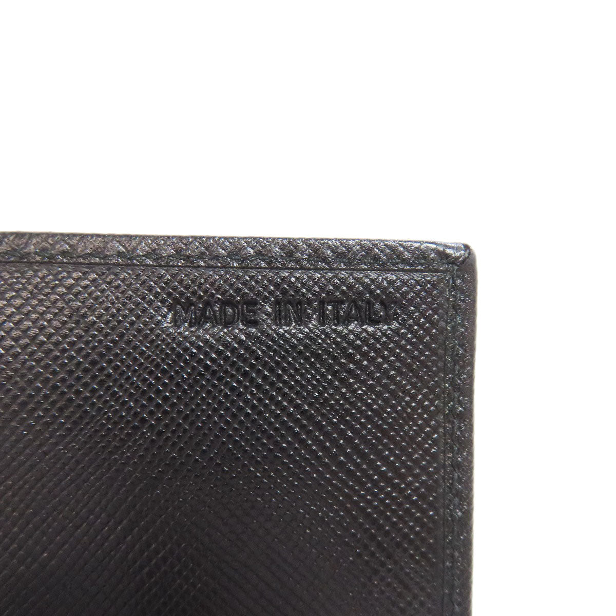 PRADA M504A Business Card Holder LogoHardware Card Case Safiano Ladies [Used]