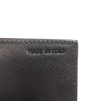 PRADA M504A Business Card Holder LogoHardware Card Case Safiano Ladies [Used]