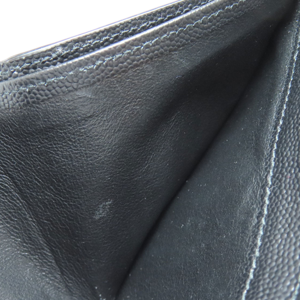 SAINT LAURENT logo Bifold Wallet with Coin Pocket Leather Ladies [Used]