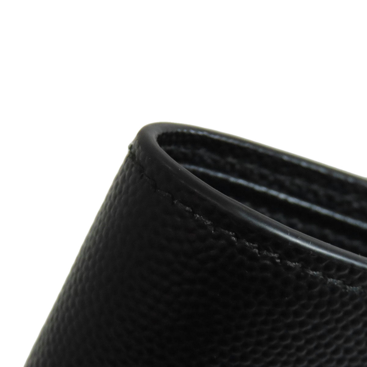 SAINT LAURENT logo Bifold Wallet with Coin Pocket Leather Ladies [Used]