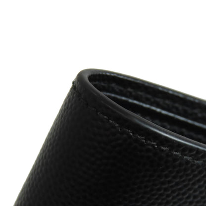 SAINT LAURENT logo Bifold Wallet with Coin Pocket Leather Ladies [Used]