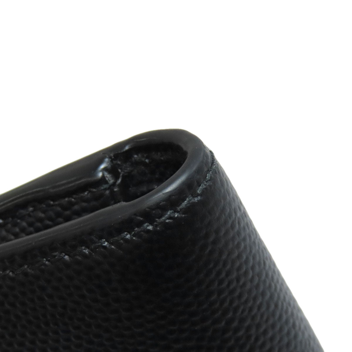 SAINT LAURENT logo Bifold Wallet with Coin Pocket Leather Ladies [Used]