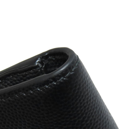 SAINT LAURENT logo Bifold Wallet with Coin Pocket Leather Ladies [Used]