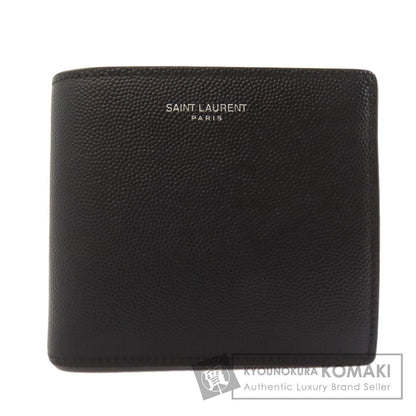 SAINT LAURENT logo Bifold Wallet with Coin Pocket Leather Ladies [Used]