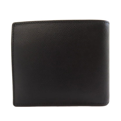 SAINT LAURENT logo Bifold Wallet with Coin Pocket Leather Ladies [Used]