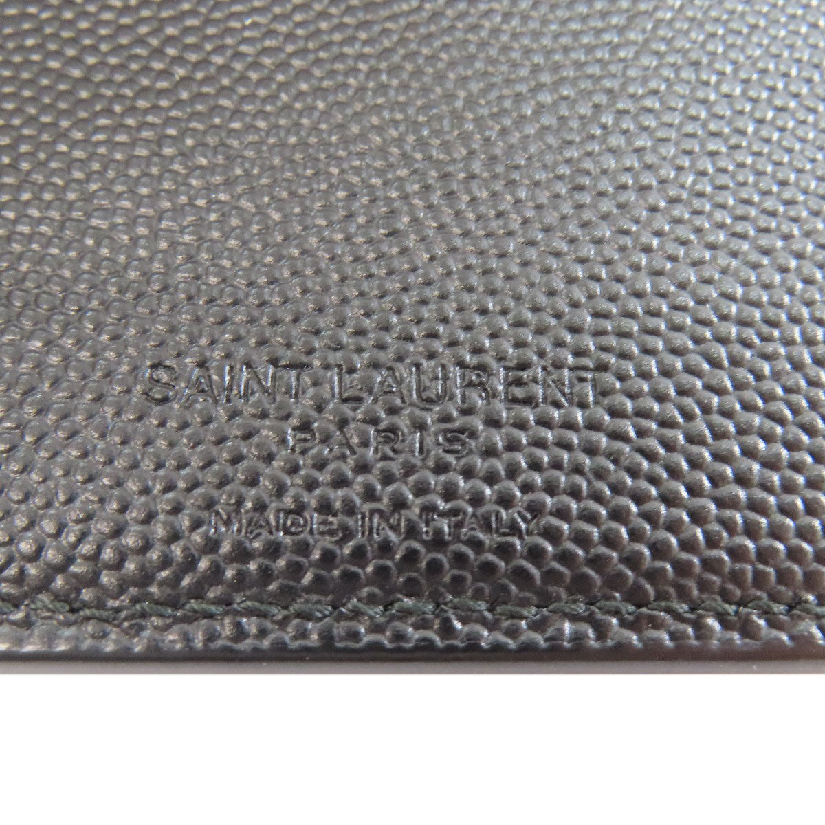 SAINT LAURENT logo Bifold Wallet with Coin Pocket Leather Ladies [Used]