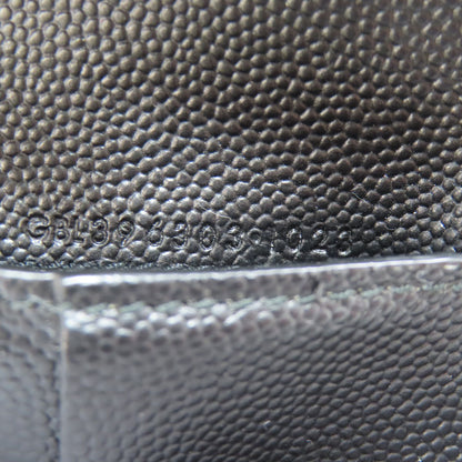 SAINT LAURENT logo Bifold Wallet with Coin Pocket Leather Ladies [Used]