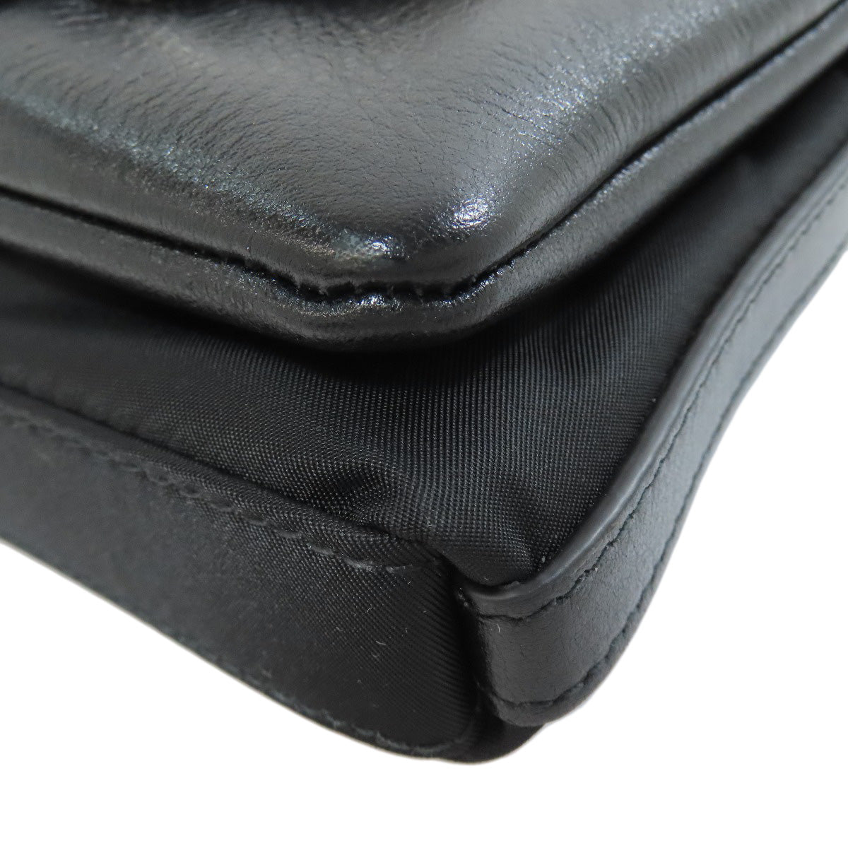 GIVENCHY logo Shoulder Bag Leather NylonLadies [Used]