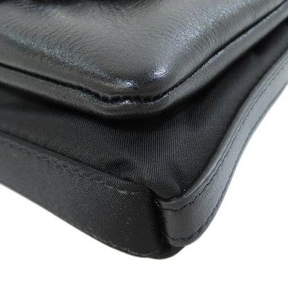 GIVENCHY logo Shoulder Bag Leather NylonLadies [Used]