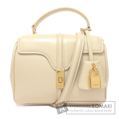 CELINE logo Handbag Leather Ladies [Used]