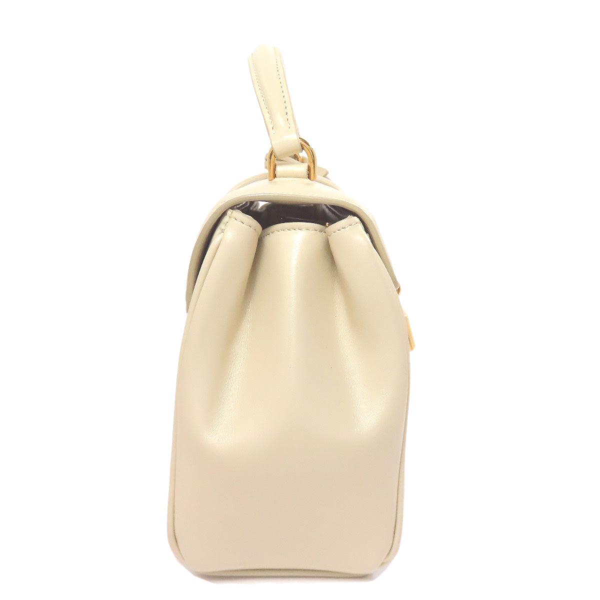 CELINE logo Handbag Leather Ladies [Used]