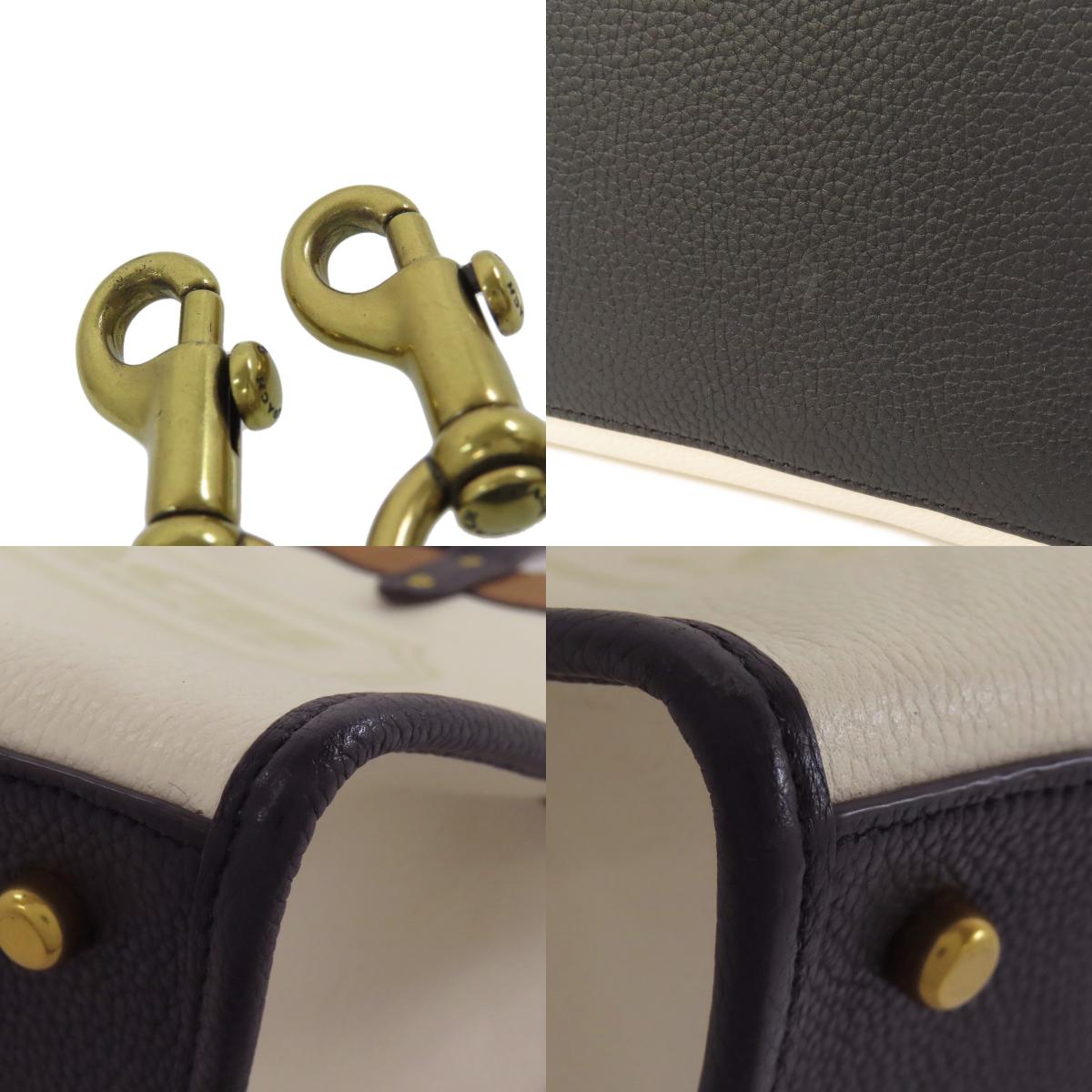 COACH C0777 Field Color Block 2WAY Handbag Leather Ladies [Used]