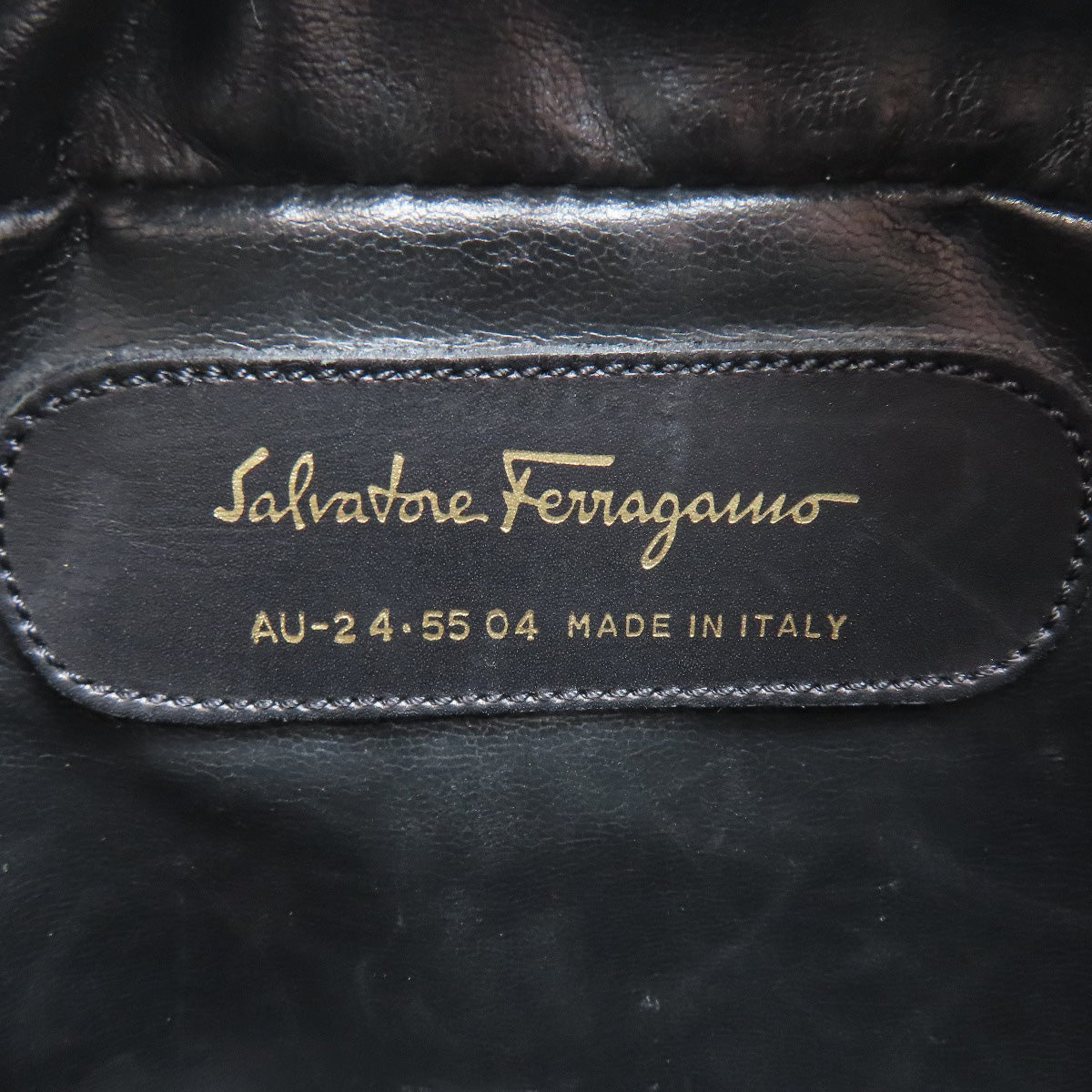 Salvatore Ferragamo logo business bag Leather Ladies [Used]