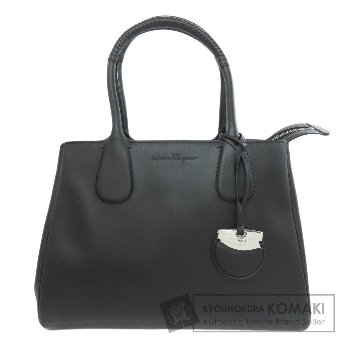 Salvatore Ferragamo   logo Tote Bag  Leather Ladies [Used]