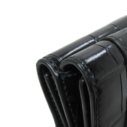 BALENCIAGA 600212 B logo embossed Bifold Wallet with Coin Pocket Leather Ladies [Used]