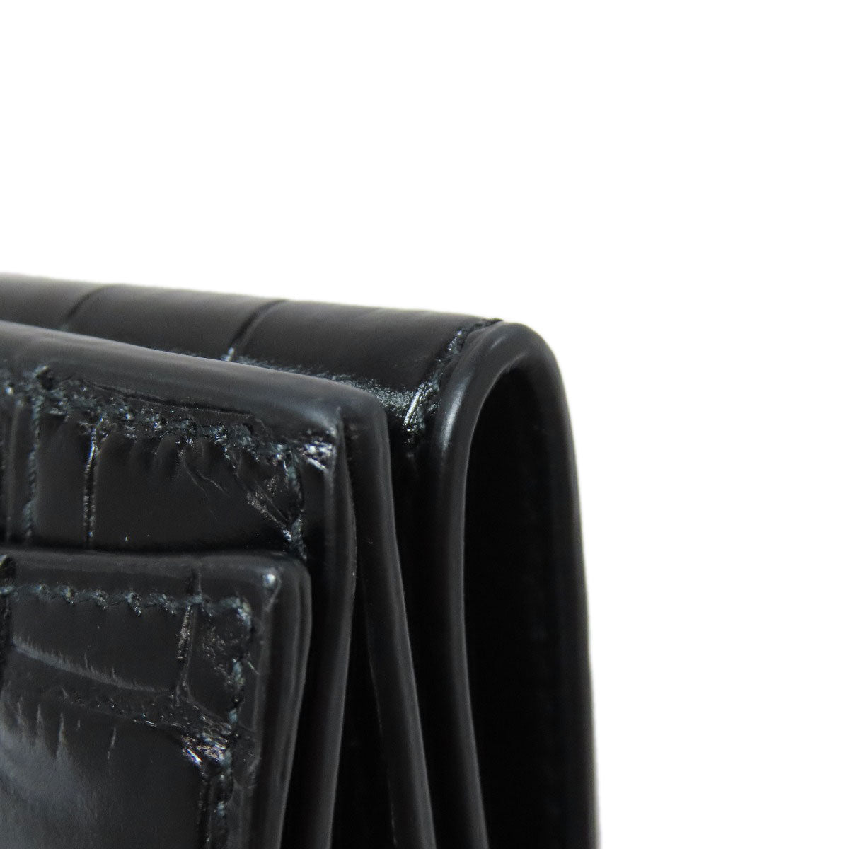 BALENCIAGA 600212 B logo embossed Bifold Wallet with Coin Pocket Leather Ladies [Used]