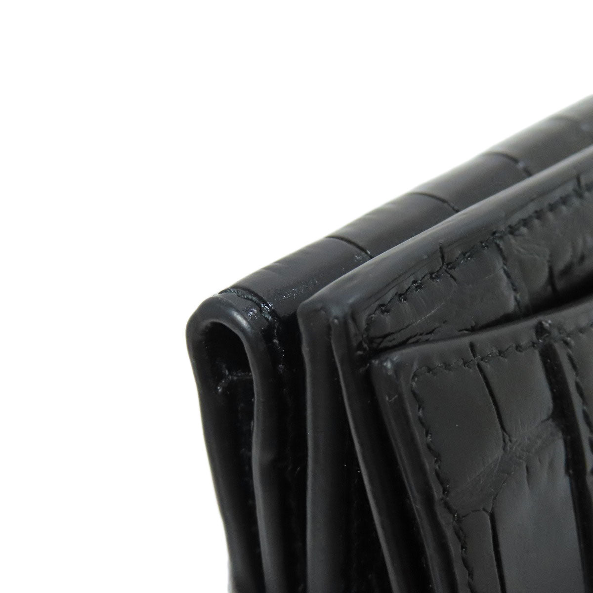 BALENCIAGA 600212 B logo embossed Bifold Wallet with Coin Pocket Leather Ladies [Used]