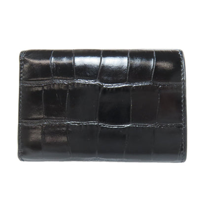 BALENCIAGA 600212 B logo embossed Bifold Wallet with Coin Pocket Leather Ladies [Used]