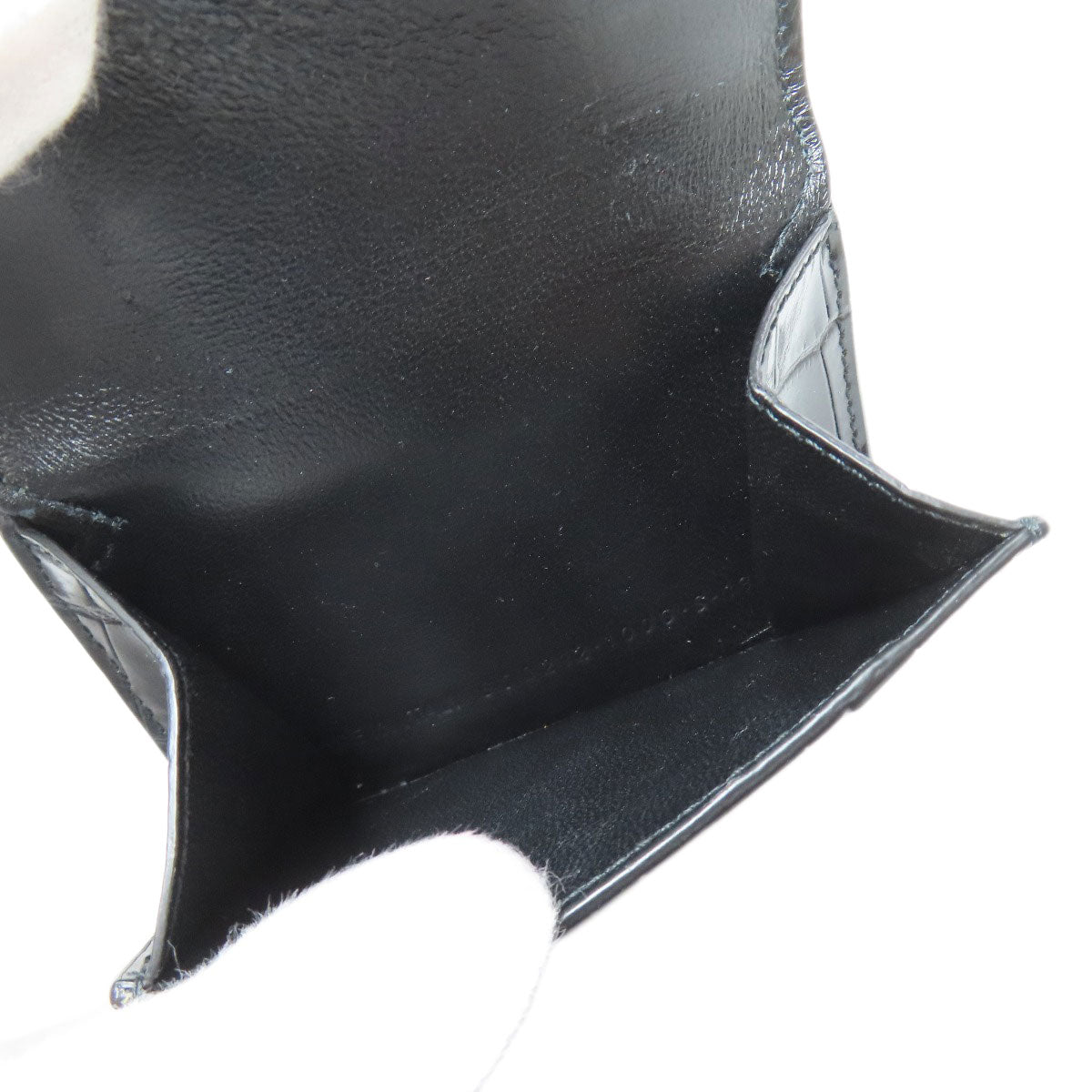 BALENCIAGA 600212 B logo embossed Bifold Wallet with Coin Pocket Leather Ladies [Used]