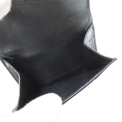 BALENCIAGA 600212 B logo embossed Bifold Wallet with Coin Pocket Leather Ladies [Used]