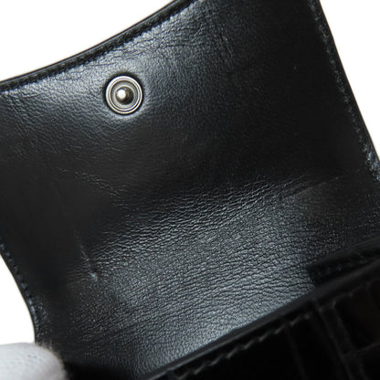 BALENCIAGA 600212 B logo embossed Bifold Wallet with Coin Pocket Leather Ladies [Used]