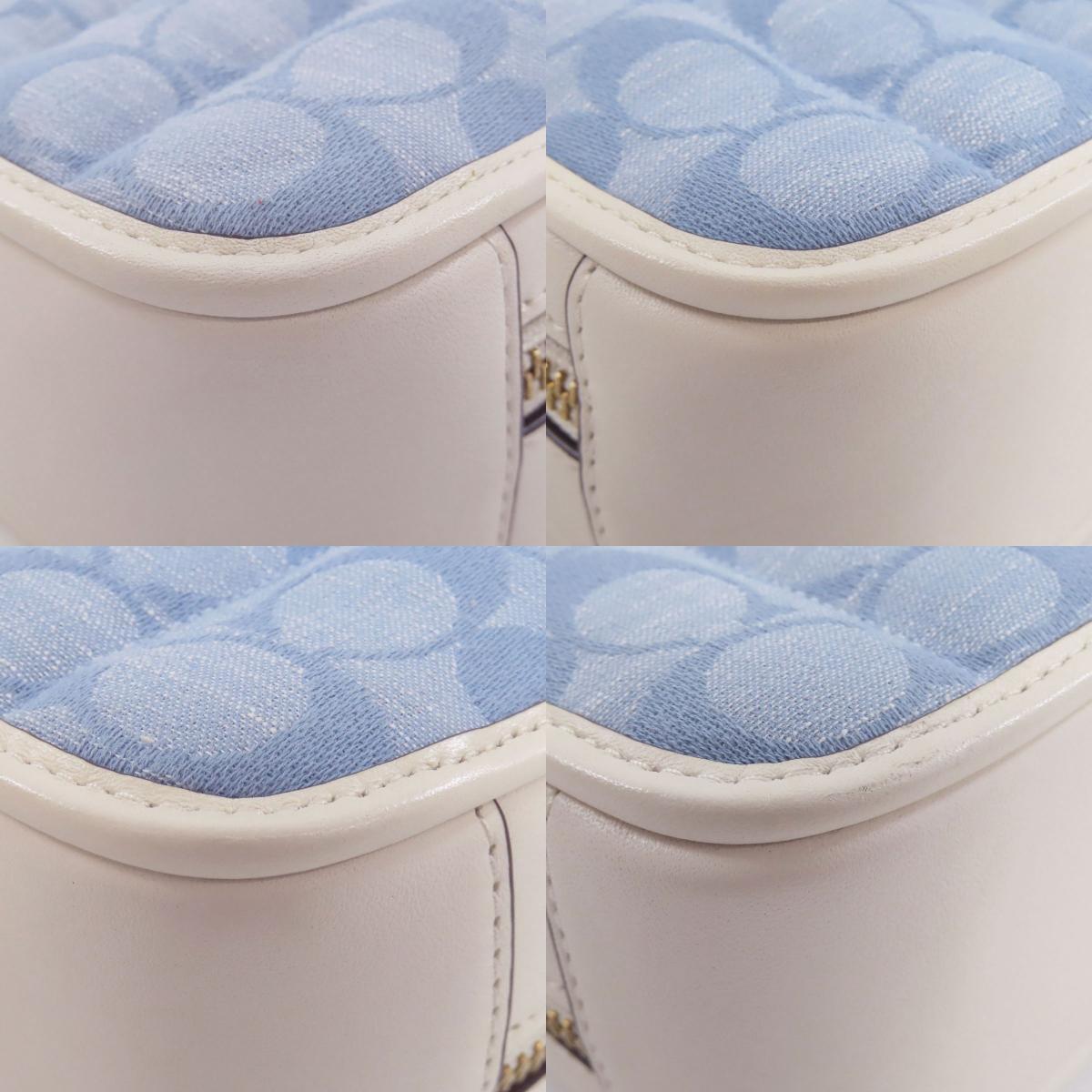 COACH C4688 Signature 2WAY Handbag Denim LeatherLadies [Used]