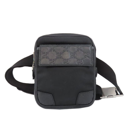 GUCCI 161823 GG signature guccissima Hip bag, waist bag Nylon LeatherLadies [Used]