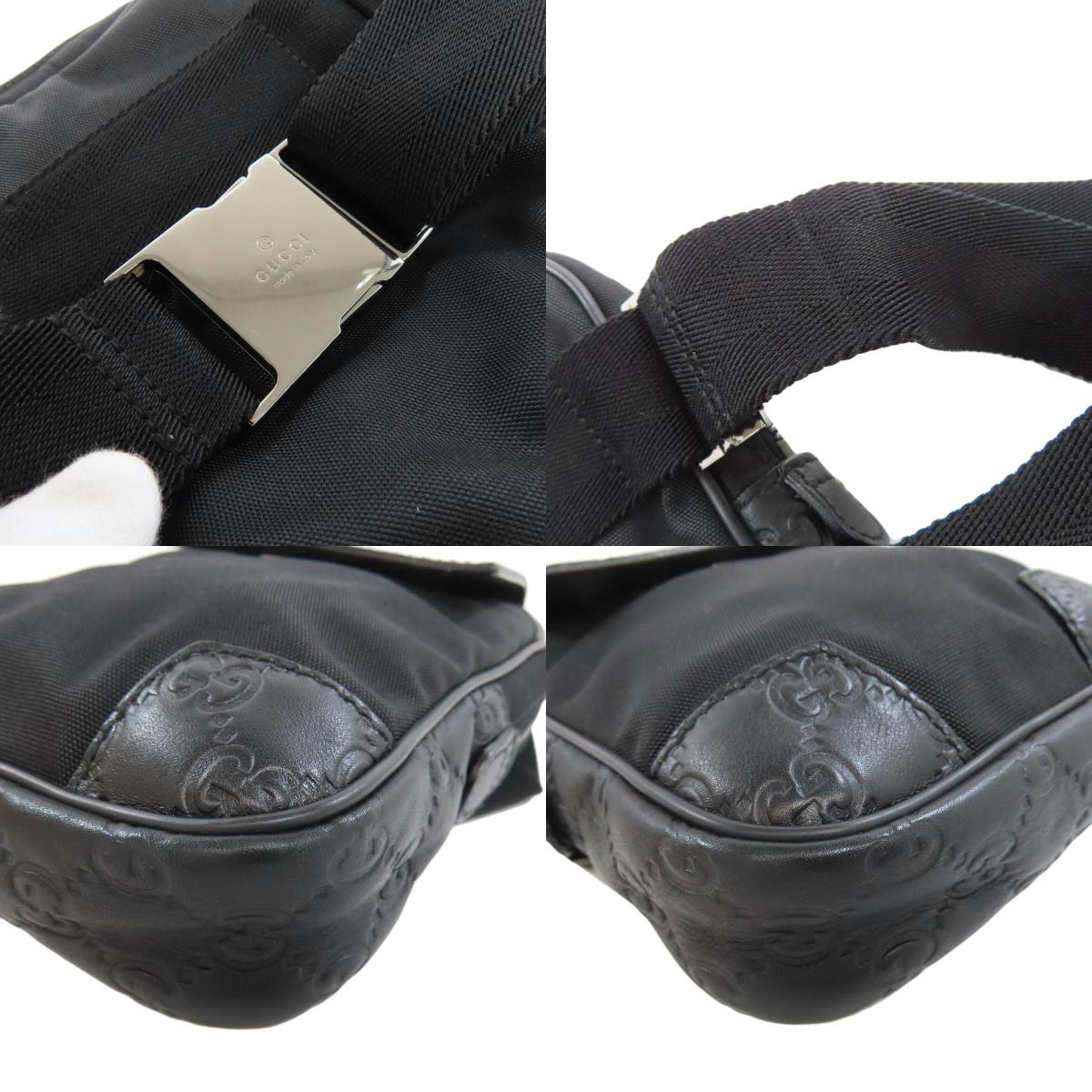 GUCCI 161823 GG signature guccissima Hip bag, waist bag Nylon LeatherLadies [Used]