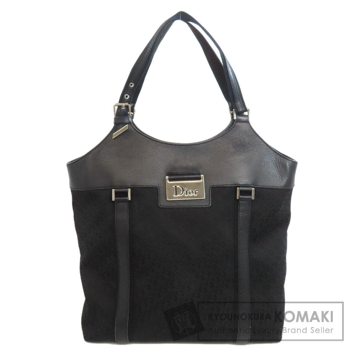 CHRISTIAN DIOR Trotter pattern Handbag Canvas Ladies [Used]