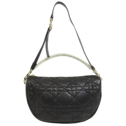 CHRISTIAN DIOR Vibe Micro Cannage Hobo 2-Way Handbag Lambskin Ladies [Used]