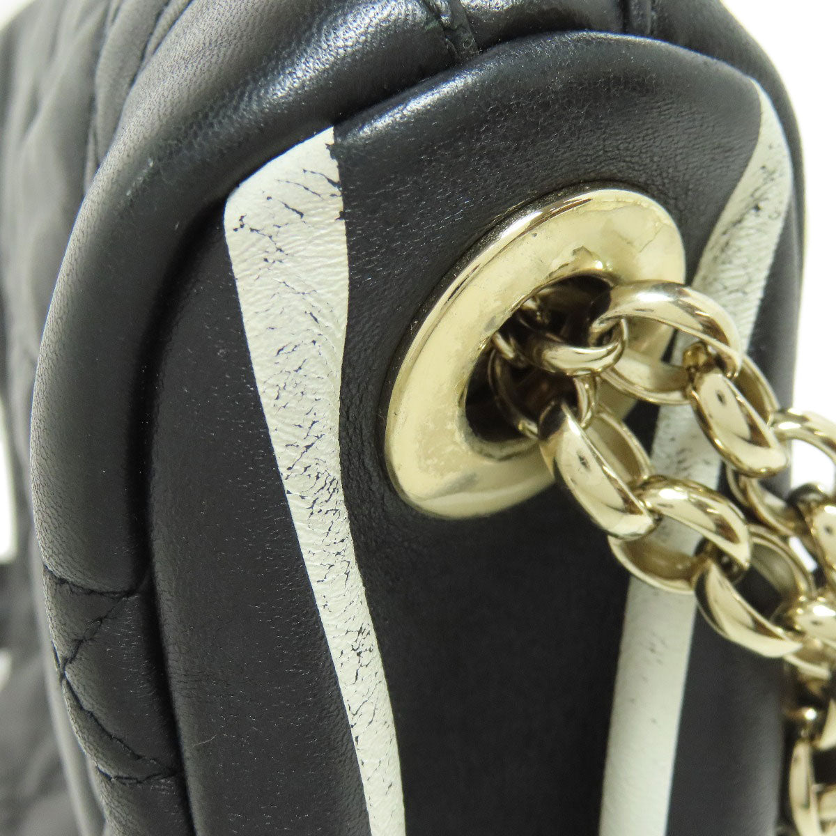 CHRISTIAN DIOR Vibe Micro Cannage Hobo 2-Way Handbag Lambskin Ladies [Used]