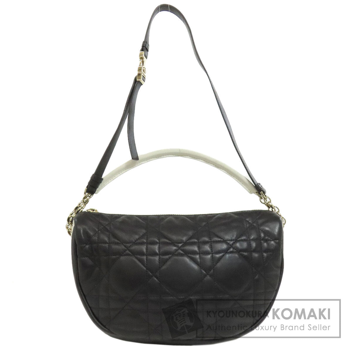 CHRISTIAN DIOR Vibe Micro Cannage Hobo 2-Way Handbag Lambskin Ladies [Used]