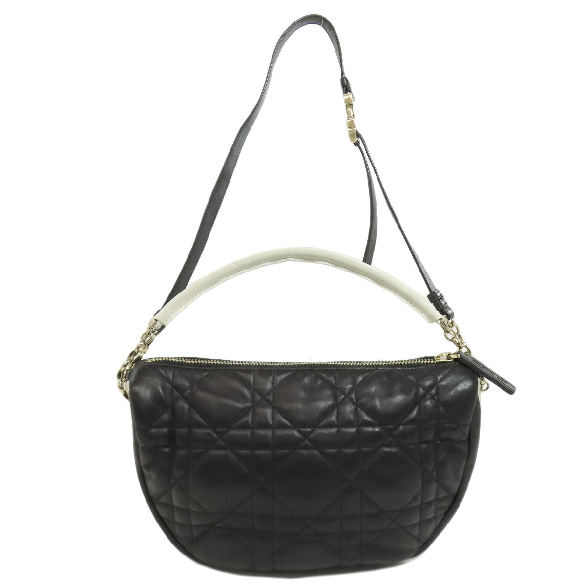 CHRISTIAN DIOR Vibe Micro Cannage Hobo 2-Way Handbag Lambskin Ladies [Used]