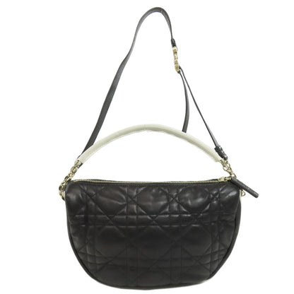 CHRISTIAN DIOR Vibe Micro Cannage Hobo 2-Way Handbag Lambskin Ladies [Used]