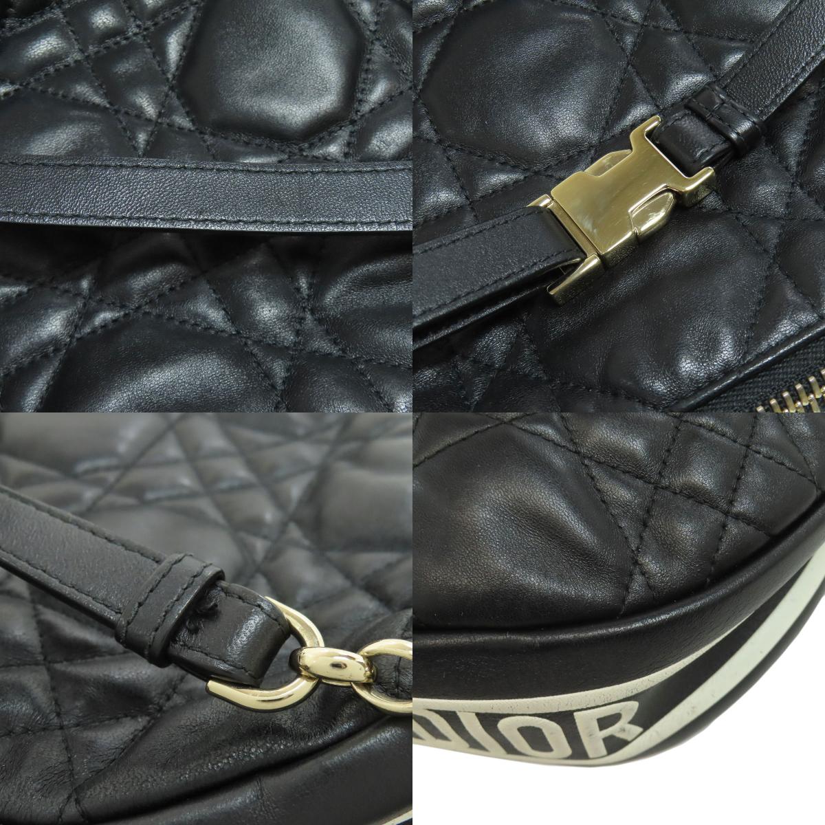 CHRISTIAN DIOR Vibe Micro Cannage Hobo 2-Way Handbag Lambskin Ladies [Used]