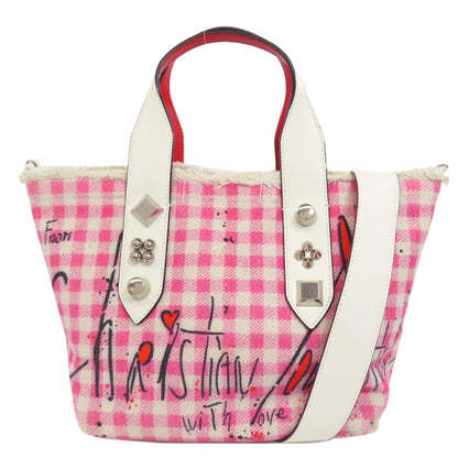 Christian Louboutin Flange bus 2WAY Handbag Canvas Ladies [Used]