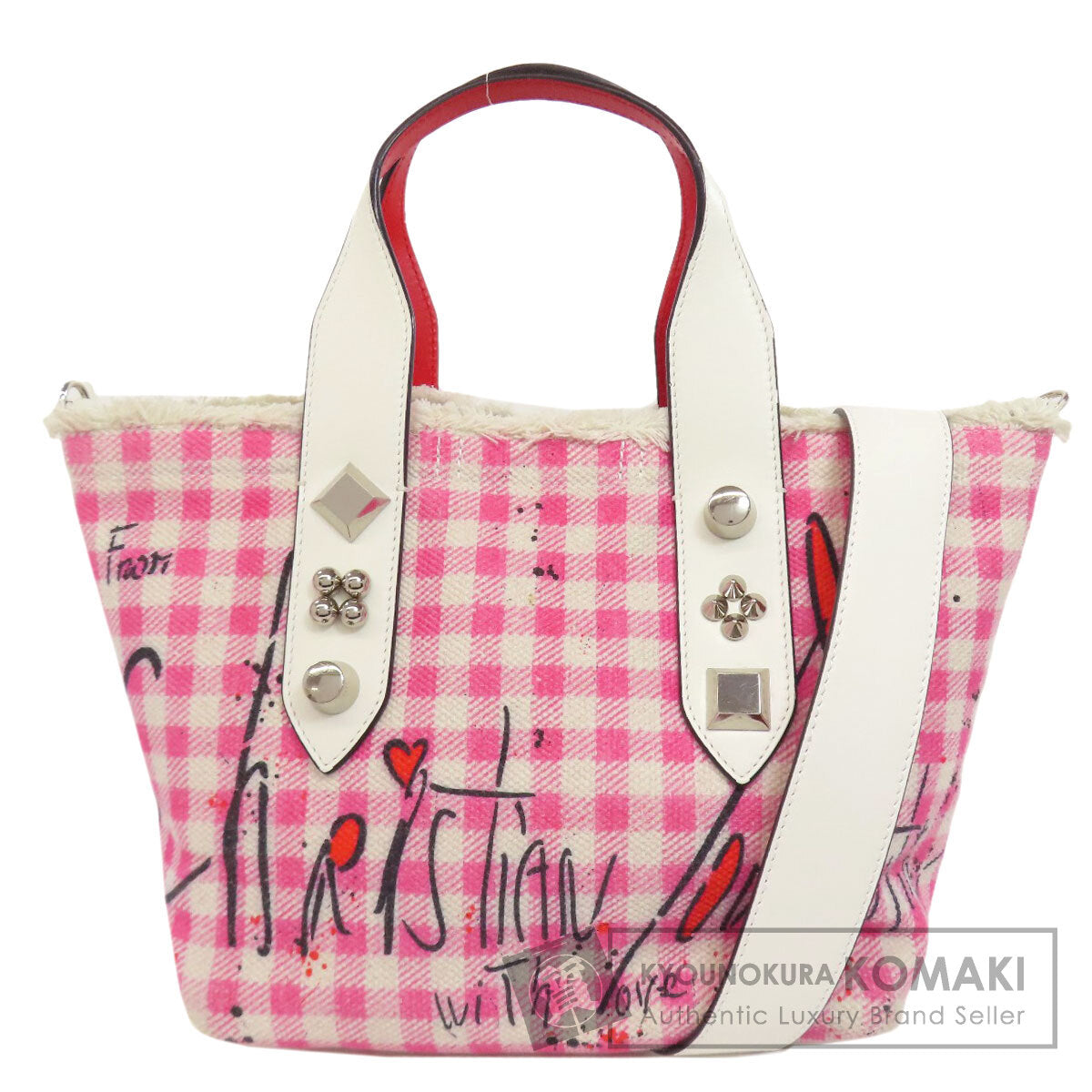 Christian Louboutin Flange bus 2WAY Handbag Canvas Ladies [Used]