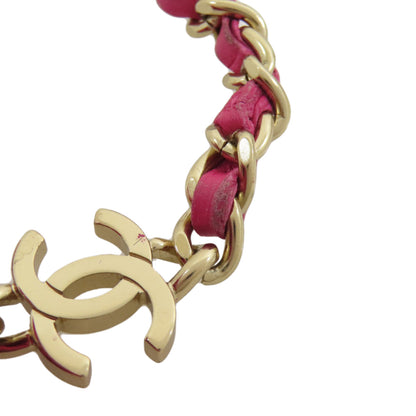 CHANEL ChainShoulder GoldHardware Shoulder Bag Plastics Tweed x CalfskinLadies [Used]