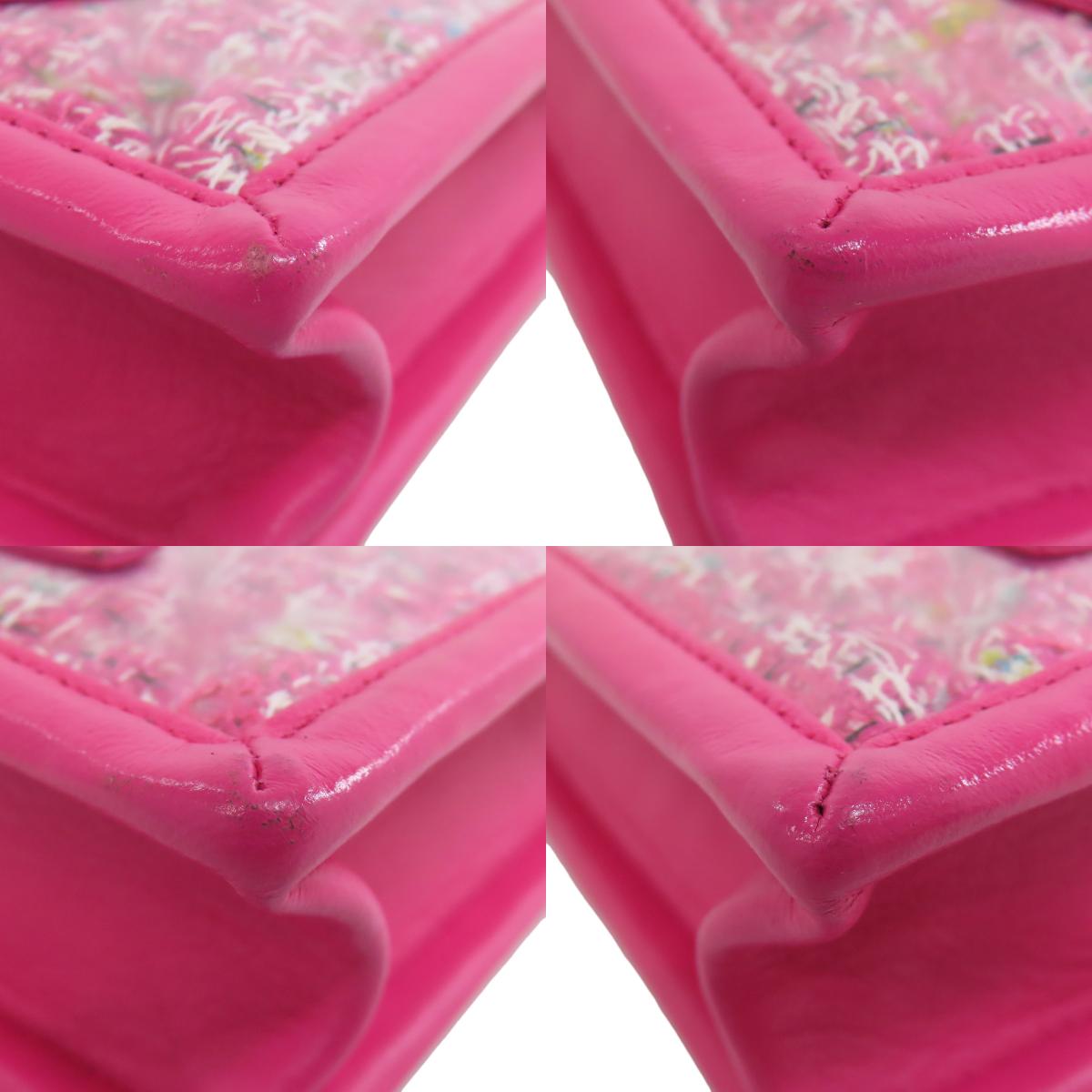 CHANEL ChainShoulder GoldHardware Shoulder Bag Plastics Tweed x CalfskinLadies [Used]