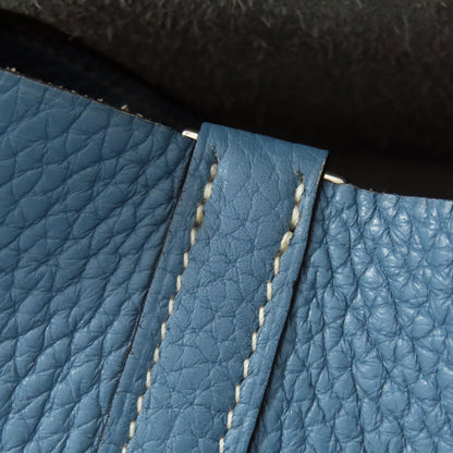 HERMES   Picotin Lock PM Blue Jean SilverHardware Handbag  Taurillon Clemence Ladies [Used]