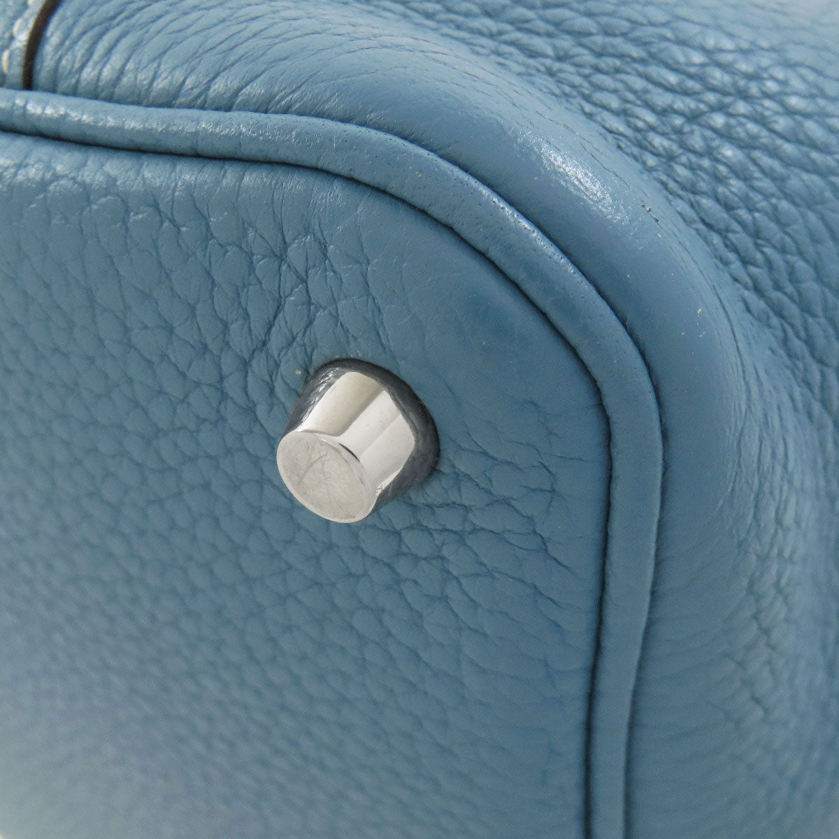 HERMES   Picotin Lock PM Blue Jean SilverHardware Handbag  Taurillon Clemence Ladies [Used]