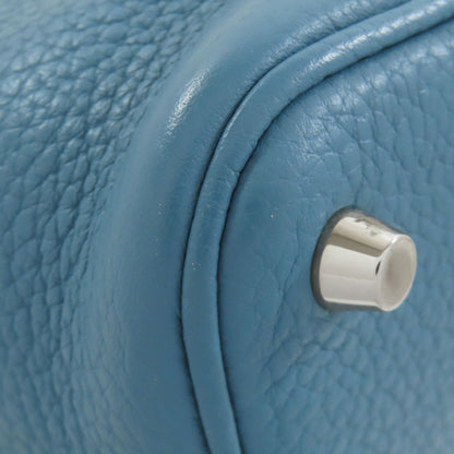 HERMES   Picotin Lock PM Blue Jean SilverHardware Handbag  Taurillon Clemence Ladies [Used]