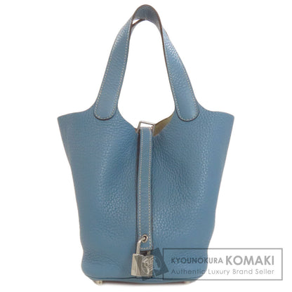 HERMES   Picotin Lock PM Blue Jean SilverHardware Handbag  Taurillon Clemence Ladies [Used]